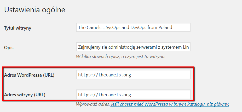 Ustawienie SSL w WordPress