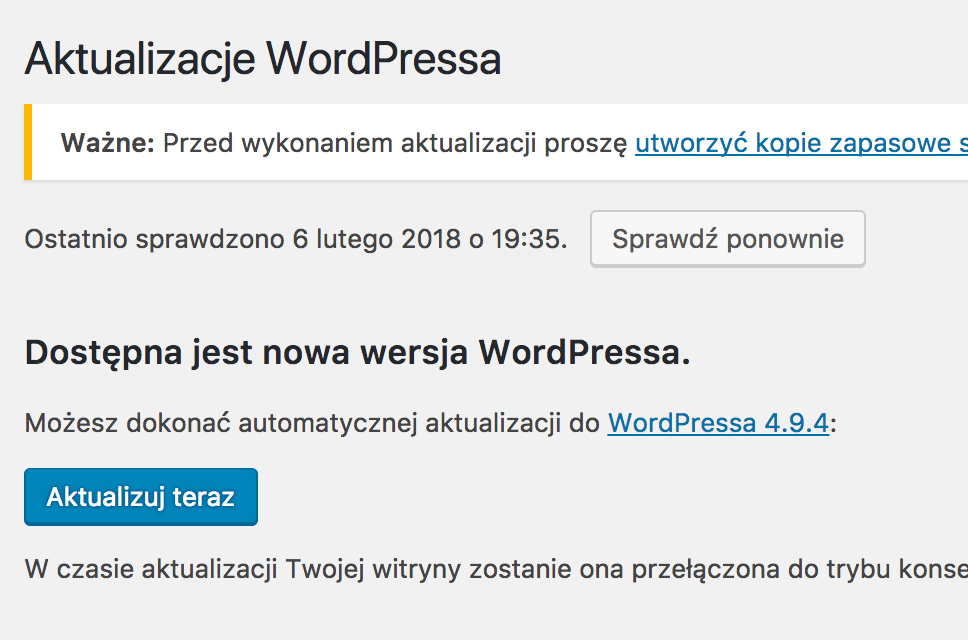 WordPress Update