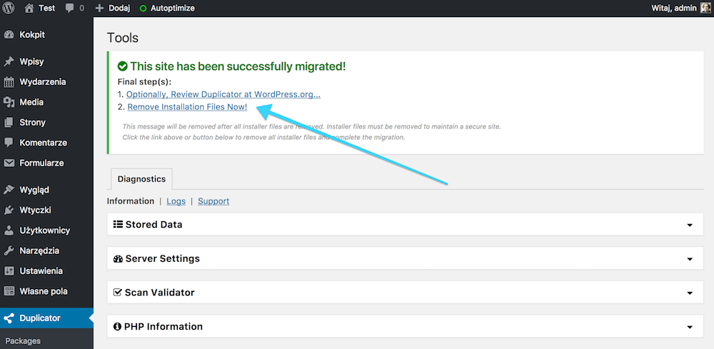 Delete files after migration has been completed