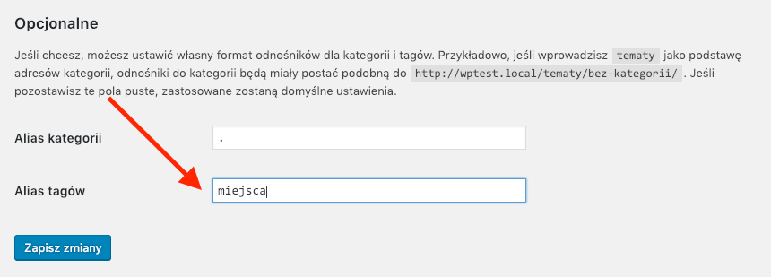 Zmień słowo "tag" na inne, szczególnie jeśli wykorzystujesz tagi w innym znaczeniu niż domyślne.